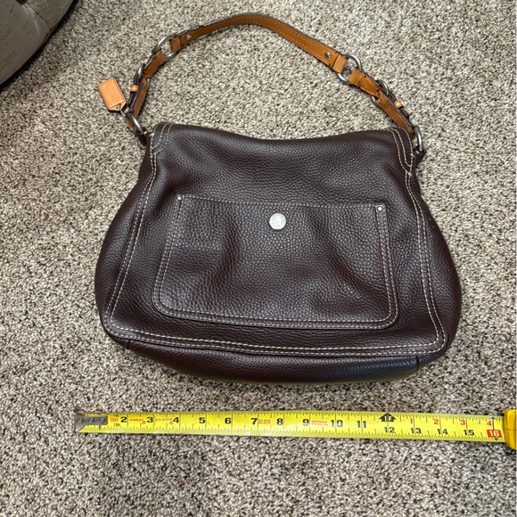 Coach Dark Brown Leather Shoulder Bag - Picture 4 of 7